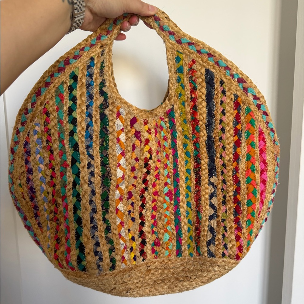 Antik Kraft Multicolor Woven Tote Bag